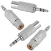 JJHXSM 4PCS Dual Channel 3.5mm Stereo Plug Male to RCA