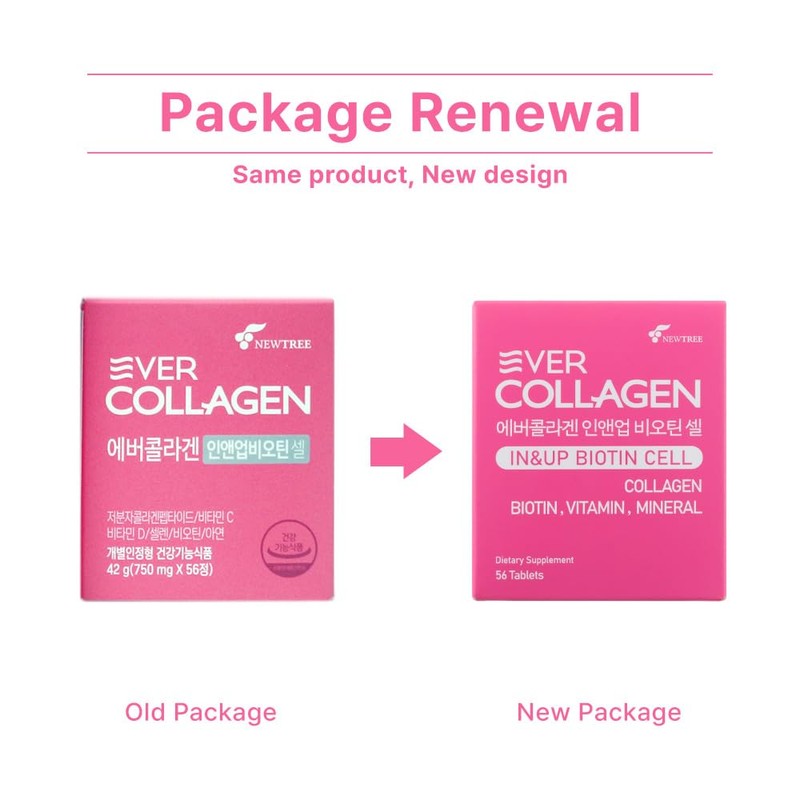 Ever Collagen in&UP Biotin Cell, Low Molecular Marine Fish Collagen