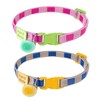 Soft Elastic Cat Collar Cute Breakaway Kitten Collar with Love