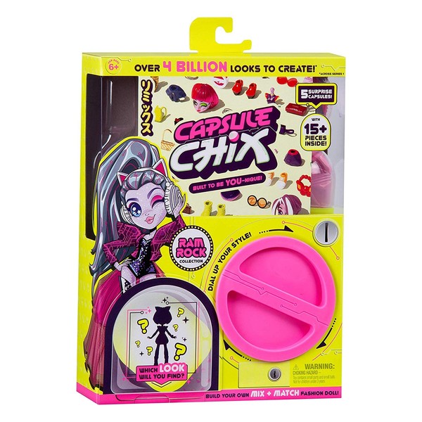 Capsule Chix Ram Rock Collection, 4.5 inch Doll with Capsule Machine Unboxing and Mix and Match Fashions and Accessories