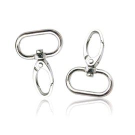 25 mm Bag Hook Silver Buckle Trigger Carabiner Hook for Webbing Straps, Backpack, Clasps, Pet Collars and Bag Accessories, Durable, Lightweight, Pack of 2