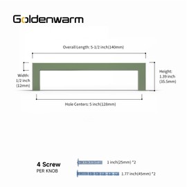 goldenwarm Pack of 5 Cabinet Handles Kitchen Handles Green Door Handles Kitchen 128 mm Kitchen Handles Furniture Handles Kitchen Furniture Handles for Kitchen Cabinets