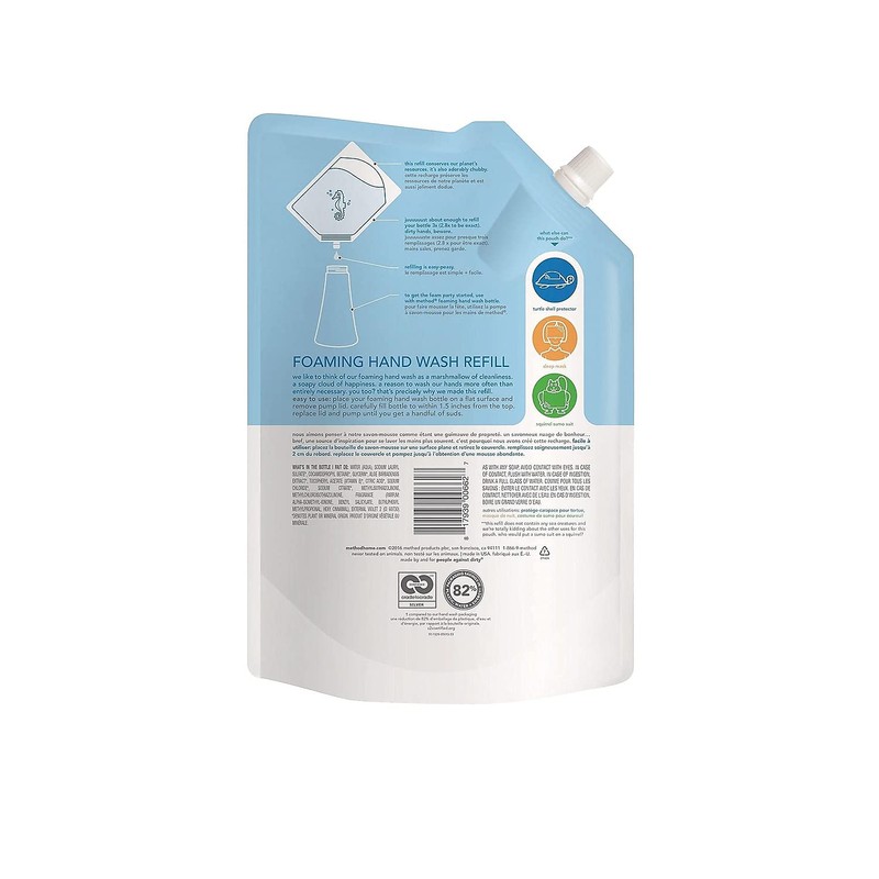 Method 00652 Gel Hand Wash Refill, Sweet Water, 34 oz