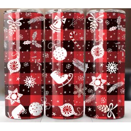 Handmade Christmas Paper Tumbler 20oz Tumbler 20 oz Skinny Cup Mug Lid