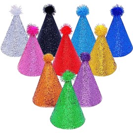 Pai Sence 10 sombreros de fiesta de cono para adultos, reutilizables, para fiestas de cumpleaños, decoraciones de cumpleaños, sombreros de fiesta para niños y adultos