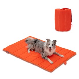 BDEUS 51x35In Extra Large Size Outdoor Dog Bed, Waterproof & Portable Camping Travel Pet Mat, Easy to Clean, Washable Odor Resistant Pet Cooling Pad (Orange)