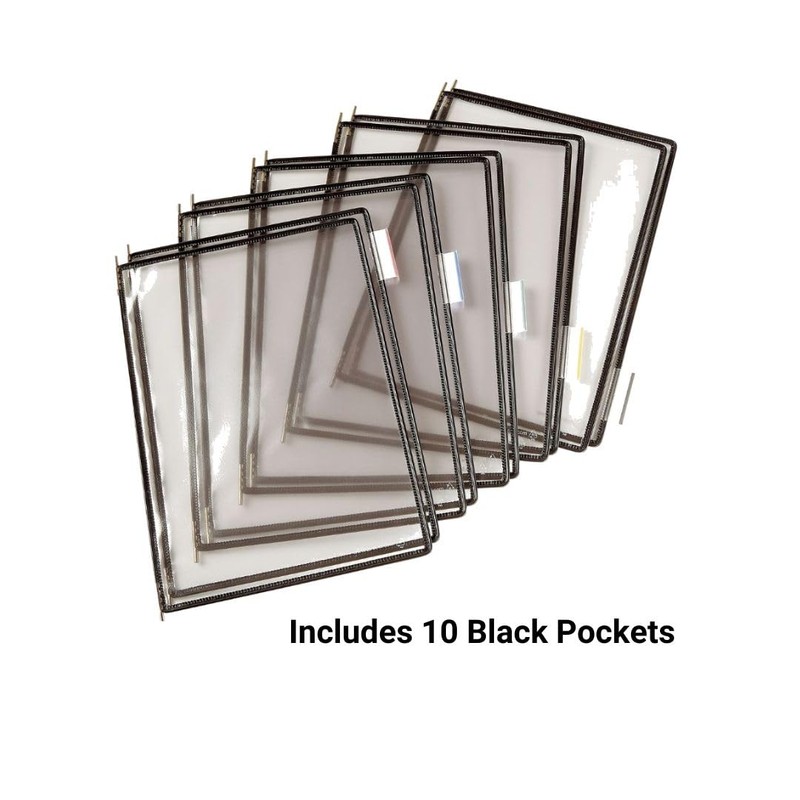 Tarifold® Wall Mounted Reference and Display System, 10 Letter-Size Pockets,