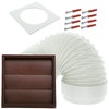 SPARES2GO Exterior Wall Venting Kit for Indesit Tumble Dryers (Brown,