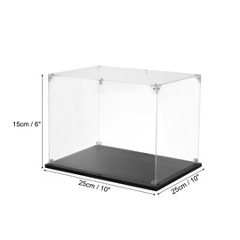sourcing map Acrylic Display Case, 10''x10''x6'' Clear Display Box Assemble Dustproof Display Box Storage Organizer for Collectibles Action Figures