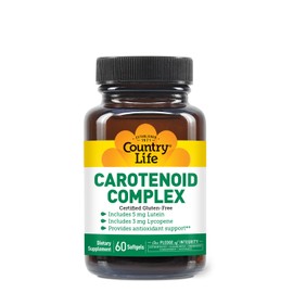Country Life Country Life Carotenoid Complex with Lutein, Lycopene and Astaxanthin, 60 Softgels, Antioxidant Support