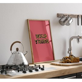 Lithobee - Wild Thing Animal Lyric - Printed Wall Art Design in Sizes A2, A3 & A4 Framed in a Stylish Quality Coloured Frame or Unframed (A4 Unframed)