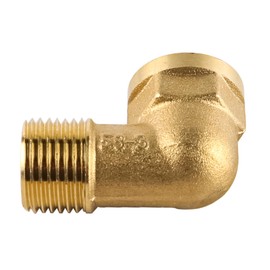 Laroal Brass Angle Fittings 90 Degree Fittings Hose Parts Brass Elbow Fittings 90 Degree 1/2 BSP Male X 1/2 PT Female Fittings