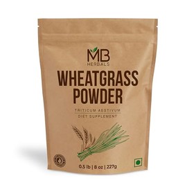 MB Herbals Wheatgrass Powder 8 oz (1/2 lb) | 100% Pure, Non-GMO, Lab Tested, Gluten-Free | Fine Green Powder for Juices, Smoothies & Daily Greens | Vegan-Friendly