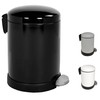 FurnitureXtra™ Classic Style Powder Coated Soft Close Pedal Bin, Plastic