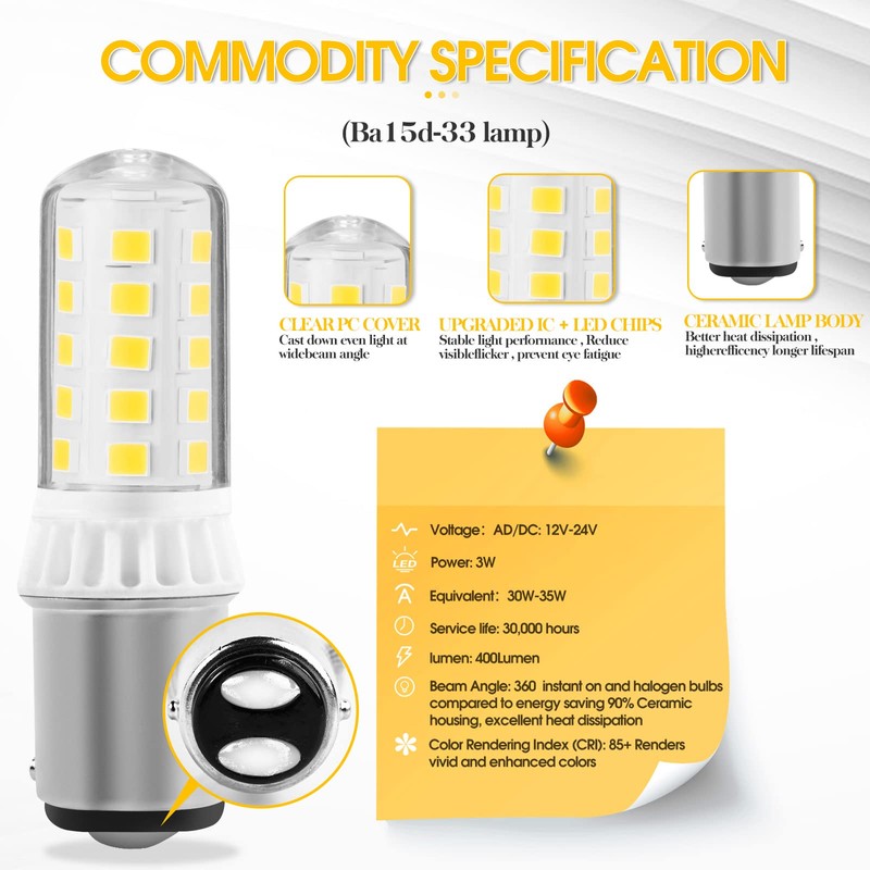 12V BA15D LED Bayonet Bulb RV 1004 LED Bulb for