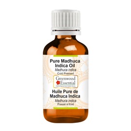Greenwood Essential Pure Madhúca Indica Oil (Madhuca indica) Natural Therapeutic Quality Cold Pressed 5 ml (0.16 oz)