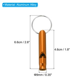 PATIKIL Emergency Whistle, 12 Pack Loud Sound Aluminum Keychain Whistles Outdoor Safety Survival Whistle for Boating Camping Hiking, Gold