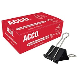 ACCO Sujetadocumentos grande 50mm, caja con 12 piezas. P2464