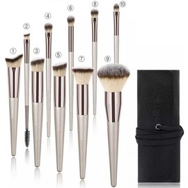 Portable 20-Piece Makeup Brush Set for Women's Gift: Eyeshadow, Cheek, and Blush Brushes Select This Product