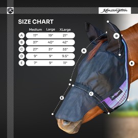 Kensington UV CatchMask w/Ears & Removable Nose & Forelock Opening Size: L-Avg Color: 121 Deluxe Black