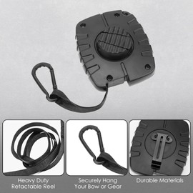 Adorila Treestand Gear Hoist, 26 ft Retractable Bow Hoist for Tree Stand Hunting, Gear Rope Hoist Accessories for Hunting Bow and Gun Retriever (Black)