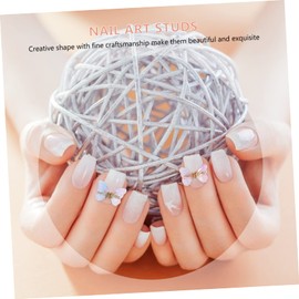 TOVINANNA 4Pcs Butterfly Nail Art Studs Shiny Zircon Charms for DIY Manicure Decoration Easy to Use Nail Studs for Home and Salon Crafts Realistic Design