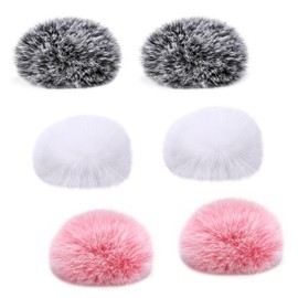 ZealSound DJI MIC 2 Windscreen Pop Filter for DJI MIC 2 / OSMO POCKET 3 Microphone Furry Wind Muff Windshield Professional Foam Cover Set (NOT for Dji Mic 1 Lavalier Lapel Mic),6 Pack-Black White Pink