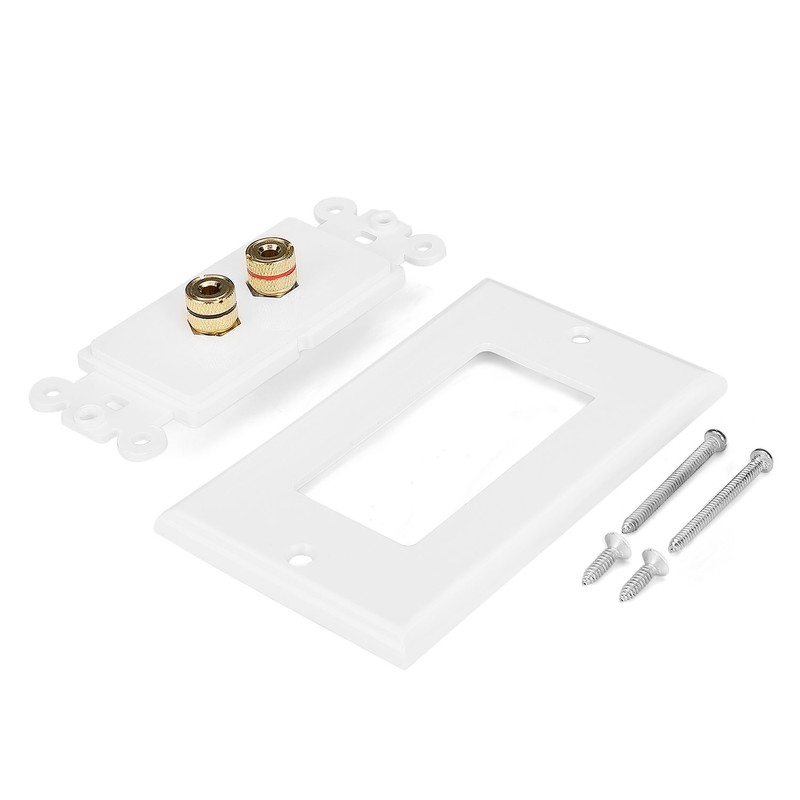 TNP 2 Pack Home Theater Speaker Wall Plate Outlet -