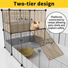 Oneluck Guinea Pig Cage,Indoor Habitat Cage with Waterproof Plastic Bottom,Playpen