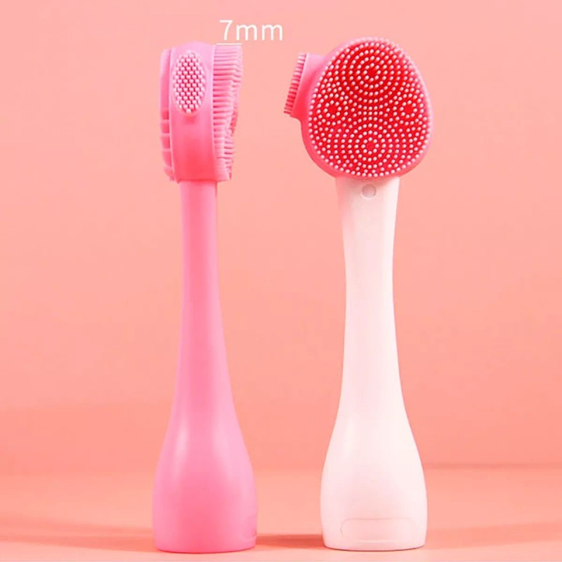 Universo en Linea Cepillo Exfoliante Facial Cuidado Piel Silicona Doble