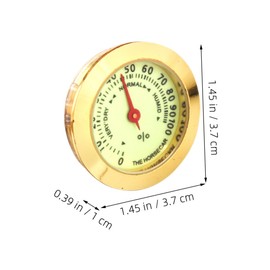 KOMBIUDA 3pcs Hygrometer for Humidor Analog Round Mechanical Gauge Multi Functional Design Elegant Accessory for Boxes Violin Cases Durable Portable Humidity Control Tool
