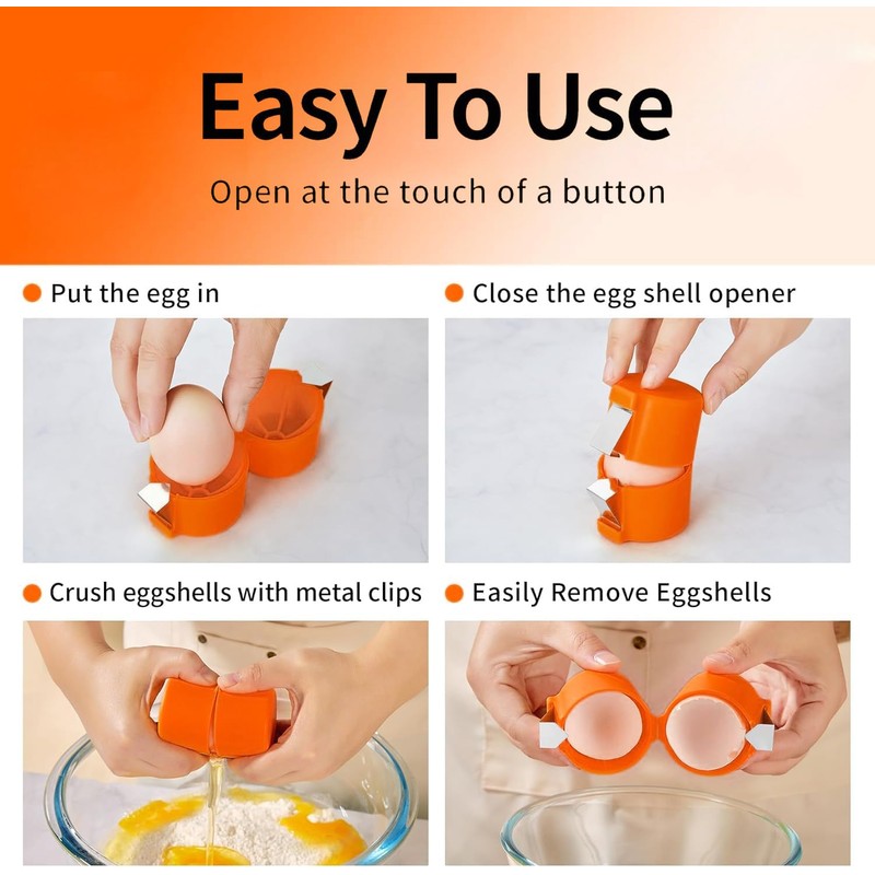 3 PCS Egg Shell Opener for Hard Boiled Eggs，Egg Separator