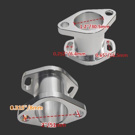 AKSGKGQ VM26 30mm PZ30 Carburetor Mainfold Intake Inlet Pipe Air Filter for Predator 301cc 420cc 13hp 15hp Engine Mini Bike Go Kart Silver