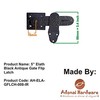Adonai Hardware 5" Elath Black Antique Gate Flip Latch