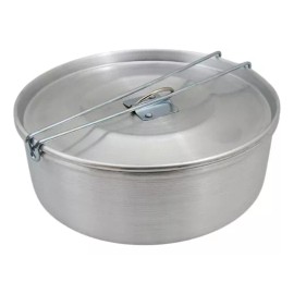 Komale Flanera Fiambrera 22 Cm Baño María Molde Flan Napolitano Color Plateado