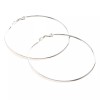 neXxtten Silver Tone Metal Silver Plated Omega Back Hoop Earring