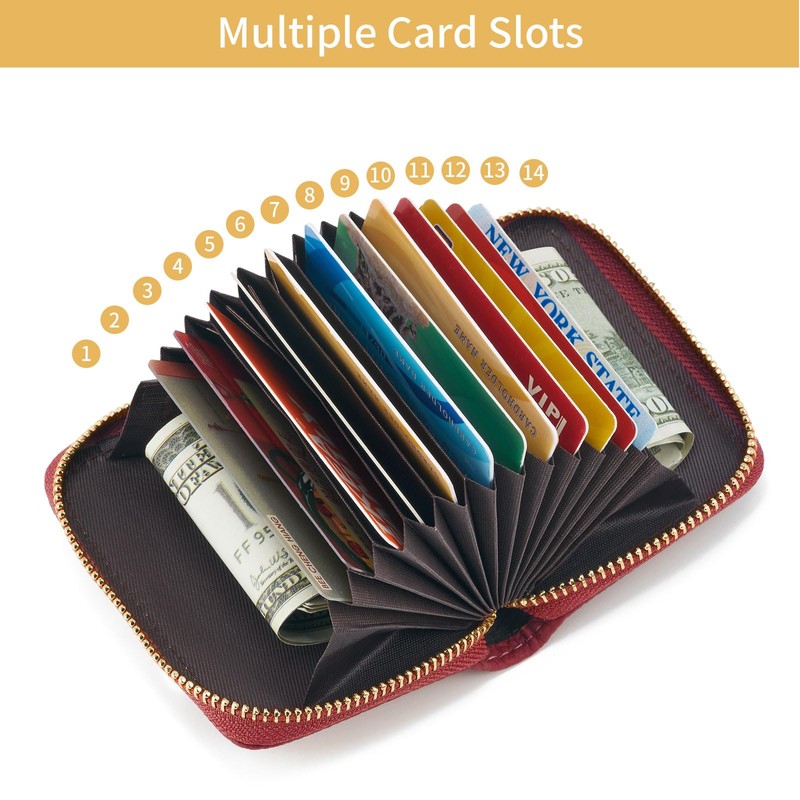 QIUTIMIY Card Holder Credit Card Holder Slim Wallet Mini Wallet,
