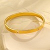 FOLOOTY Friendship Bracelet Love Bangle for Women 18K Gold Plated