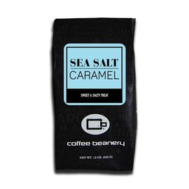 Sea Salt Caramel Coffee by Coffee Beanery | 12oz Flavored Coffee Ground Medium Roast Coffee | 100% Specialty Arabica Coffee Ground | Gourmet Coffee | Flavored Fine Ground Coffee Medium Roast