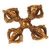 Saraswati Double Dorje Buddhist Brass Ritual Instrument 5 cm
