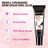 MUSILAN Newly Upgraded Nail Glue Gel with Remover Kit,Long-Lasting Semi