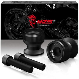 MZS 10MM Swingarm Spools - Universal Motorcycle Sliders Stand M10 CNC Black Compatible with EX250 EX300 EX650 Z1000SX Z750 Z1000 ZX6R ZX7R ZX10R ZX12R ZX14R ZZR600 EN650 ER-6N KLZ1000 KLE650 ZRX1100