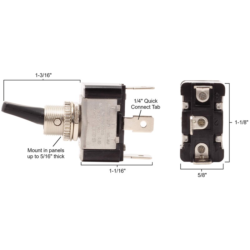 Fastronix 20 Amp Blue LED Toggle Switch Kit ON-Off SPST