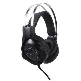 TEHAUX 1pc Luminous Gaming Headset Wired with Microphone Comfortable Ear Pads Noise Isolation for Long Gaming Sessions Stylish Black Design