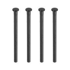 MECCANIXITY 4pcs 3.5 Inch Door Hinge Pins, Removable Brushed Door Hinge Interior Hinge Security Pins for Wood Residential Door Replacement, Matte Black