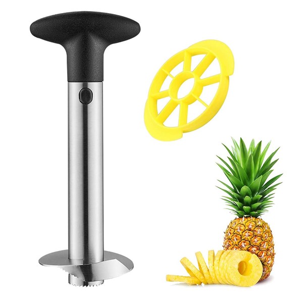 ZMREN Pineapple Slicer, 304 Stainless Steel, Pineapple Peeler for Coring