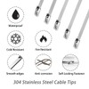 Aroono 304 Stainless Steel Zip Ties, Zip Ties Heavy Duty,
