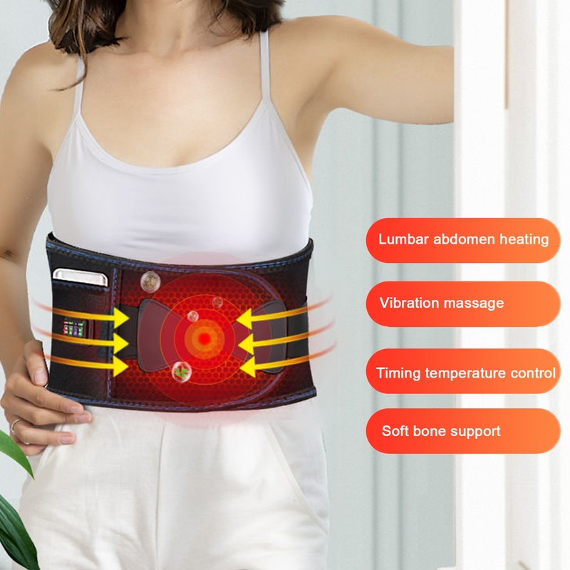 Heating Massage Waist Belt 3 Gears Adjustment Vibration Massage Back