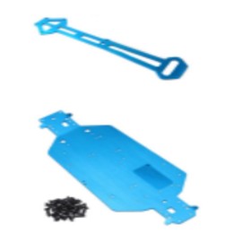 AIXXCUVQ 2pcs 1/10 Aluminum Alloy Chassis for EPX Monster Trucks Reliable RC Car Accessories Replacement Parts RC Upgrade Part, Blue