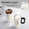 Essovee 26 oz Tumbler with Handle and Straw 100% Leakproof,